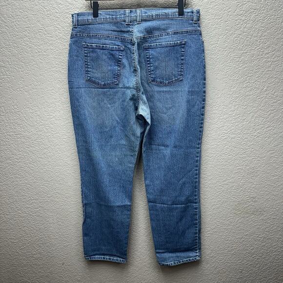 Gloria Vanderbilt Amanda Jeans Womens 18 Denim Straight Leg High Rise Zip - Picture 4 of 15
